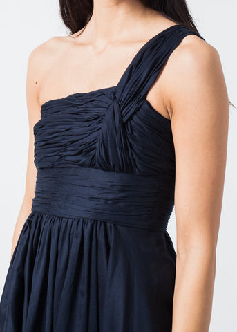 One Shoulder Dress in Navy